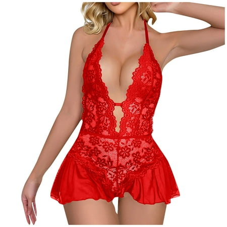 BIZIZA Women Teddy One Piece Bodysuit Deep V Neck Lace Sexy Lingerie Babydoll Red XL
BIZIZA Women Teddy One Piece Bodysuit Deep V Neck Lace Sexy Lingerie Babydoll Red XL