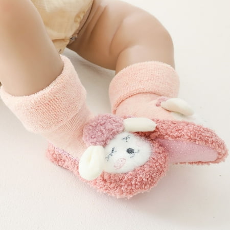 UMfun Toddler Boys Girls Solid Color Cartoon Dog Socks Keep Warm Plush Kids Soft Non-slip Indoor Toddler Shoes Socks Pink 0-6 Months
UMfun Toddler Boys Girls Solid Color Cartoon Dog Socks Keep Warm Plush Kids Soft Non-slip Indoor Toddler Shoes Socks Pink 0-6 Months