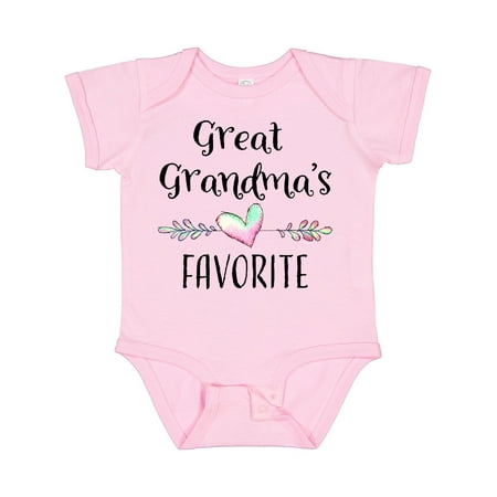 Inktastic Great Grandmas Favorite- Heart Great Grandchild Gift Baby Boy or Baby Girl Bodysuit
Inktastic Great Grandmas Favorite- Heart Great Grandchild Gift Baby Boy or Baby Girl Bodysuit