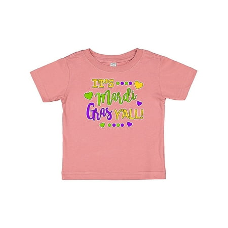 Inktastic Its Mardi Gras Yall with Hearts Gift Baby Boy or Baby Girl T-Shirt