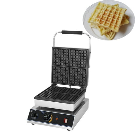INTSUPERMAI 4 Grid Waffle Maker Pancake Making Machine Stainless Steel