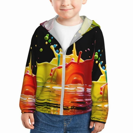 Gaeub Vibrant Color Splash Print Athletic Sun Protection Hoodie for Kids Long Sleeve Outdoor UV Shirt Running Fishing Top for Boys Girls-2 Years
Gaeub Vibrant Color Splash Print Athletic Sun Protection Hoodie for Kids Long Sleeve Outdoor UV Shirt Running Fishing Top for Boys Girls-2 Years