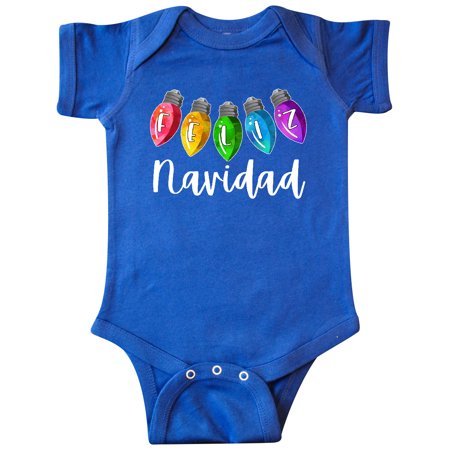 Inktastic Feliz Navidad Rainbow Holiday Lights Gift Baby Boy or Baby Girl Bodysuit