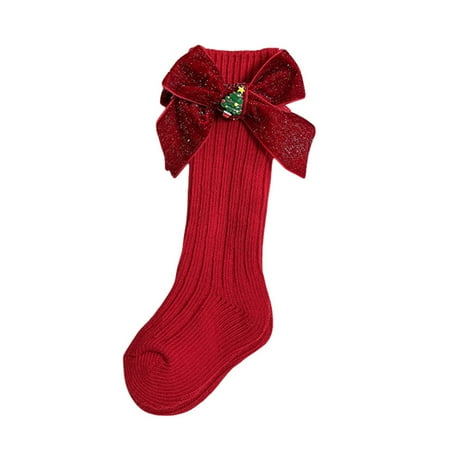 Woshilaocai Infant Toddler Baby Girls Christmas Socks Knee High Socks with Bows Uniform Knit Stockings Winter Princess Cute Socks
Woshilaocai Infant Toddler Baby Girls Christmas Socks Knee High Socks with Bows Uniform Knit Stockings Winter Princess Cute Socks