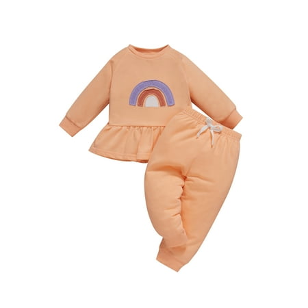 FINELOOK Toddler Girl 2 Pcs Casual Outfits Baby Girls Long Sleeve Round Neck Pullover And Solid Color Trousers with Drawstring
FINELOOK Toddler Girl 2 Pcs Casual Outfits Baby Girls Long Sleeve Round Neck Pullover And Solid Color Trousers with Drawstring