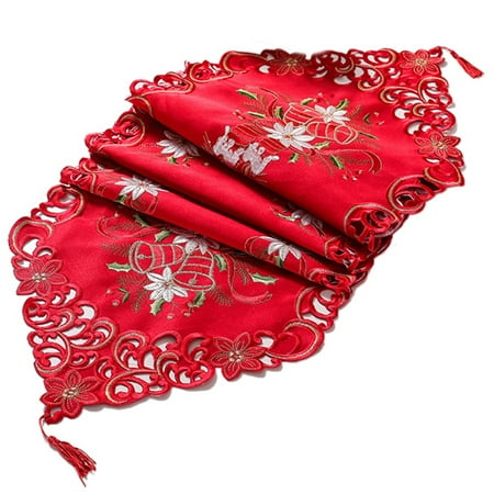 Embroidered Floral Christmas Flower Table Topper for Home Dining Xmas Table Top Decoration
Embroidered Floral Christmas Flower Table Topper for Home Dining Xmas Table Top Decoration