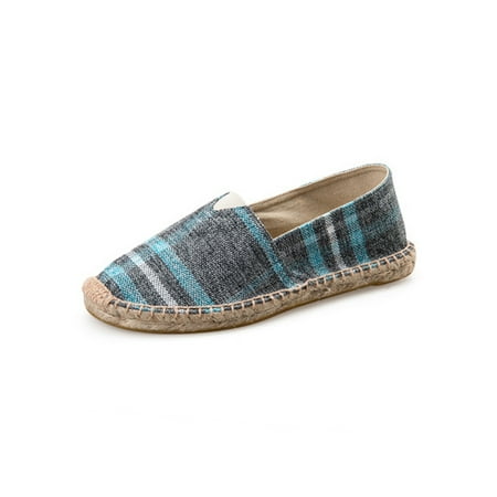 Ferndule Mens Espadrille Loafers Slip-On Flats Non Slip Loafer Breathable Striped Casual Shoes Walking Canvas Shoe Round Toe Comfortable Hemp Green 9
Ferndule Mens Espadrille Loafers Slip-On Flats Non Slip Loafer Breathable Striped Casual Shoes Walking Canvas Shoe Round Toe Comfortable Hemp Green 9