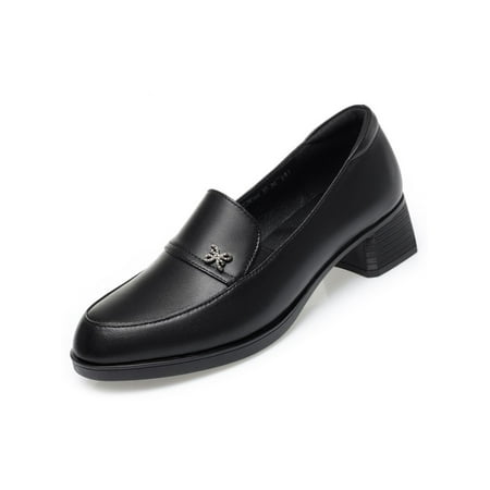 Woobling Womens Heels Comfort Dress Shoes Chunky Loafers Business Casual Shoe Lightweight Slip On Non-slip Black 7.5
Woobling Womens Heels Comfort Dress Shoes Chunky Loafers Business Casual Shoe Lightweight Slip On Non-slip Black 7.5