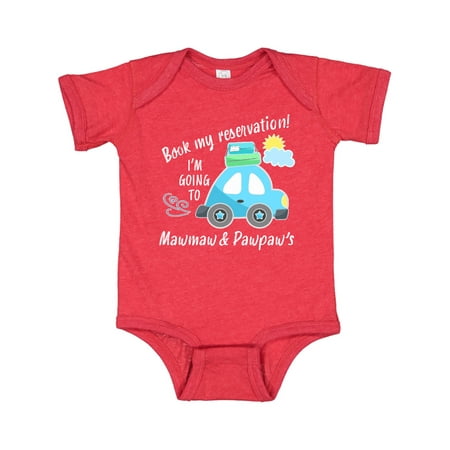 Inktastic Book my Reservation! I m Going To Mawmaw and Pawpaw Gift Baby Boy or Baby Girl Bodysuit
Inktastic Book my Reservation! I m Going To Mawmaw and Pawpaw Gift Baby Boy or Baby Girl Bodysuit