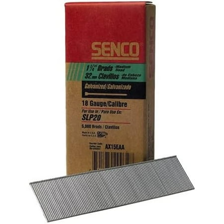 Senco Galvanized Brad Nails 18 Ga 1-1/4 Box Of 5000