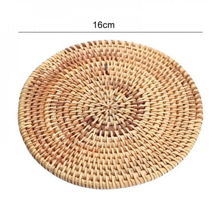 Final Clearance! Kitchen Handmade Rattan Woven Coasters Placemats Pad Bowl Pad Table Padding Cup Mats 16cm
Final Clearance! Kitchen Handmade Rattan Woven Coasters Placemats Pad Bowl Pad Table Padding Cup Mats 16cm