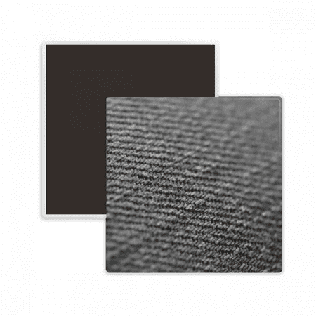 Fabric Flax Gray Square Ceracs Fridge Magnet Keepsake Memento