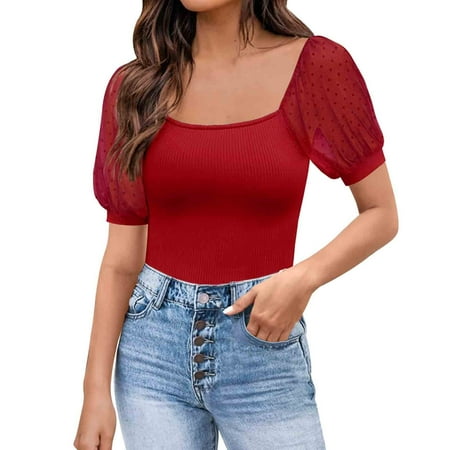 mveomtd Women Fashion Solid U Neck Short Puff Sleeve Shirt Blouse Loose Tunic Top Short Sleeve Scrub Jackets Red
mveomtd Women Fashion Solid U Neck Short Puff Sleeve Shirt Blouse Loose Tunic Top Short Sleeve Scrub Jackets Red
