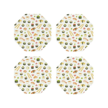 Naloa Sushi and Rolls Leather Coasters for Drinks Durable Drink Coasters 4 Set for Tabletop Protection Luxurious Home Décor and Housewarming Gift ( {designName})Octagon
Naloa Sushi and Rolls Leather Coasters for Drinks Durable Drink Coasters 4 Set for Tabletop Protection Luxurious Home Décor and Housewarming Gift ( {designName})Octagon