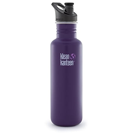 Classic Stainless Steel Bottle with Sport Cap, Berry Syrup - 27oz By Klean Kanteen