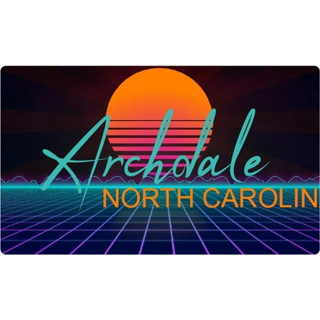 Aberdeen North Carolina 4 X 2.25-Inch Fridge Magnet Retro Neon Design