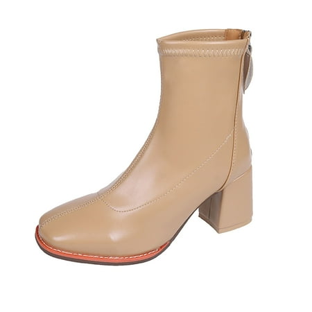 gvdentm Womens Boots Ankle Fashion Autumn Winter Women Ankle Boots Mid Heel Solid Color Cute Boots for Women Fall
gvdentm Womens Boots Ankle Fashion Autumn Winter Women Ankle Boots Mid Heel Solid Color Cute Boots for Women Fall