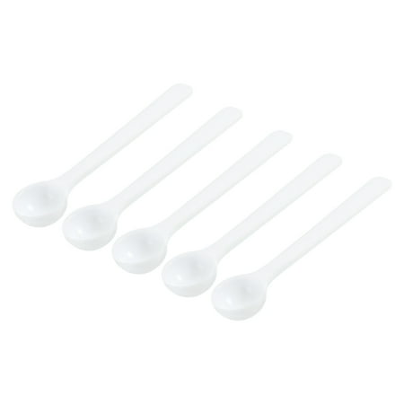Uxcell 3.7 x 0.8 1g Long Handle Plastic Measuring Spoons 40Pcs Round Bottom