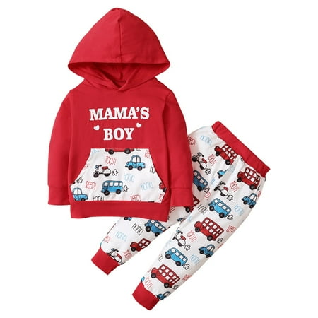 Toddler Baby Boys Clothes Baby Boys Outfits Letter Print Hooded Top Pants Set 18-24 Months Boys Fall Winter Outfits Red
Toddler Baby Boys Clothes Baby Boys Outfits Letter Print Hooded Top Pants Set 18-24 Months Boys Fall Winter Outfits Red
