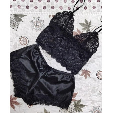 TruPeony 2PCS/set Womens Lace Sleepwear Lingerie Tops Shorts Set Babydoll Pajamas Nightwear
TruPeony 2PCS/set Womens Lace Sleepwear Lingerie Tops Shorts Set Babydoll Pajamas Nightwear