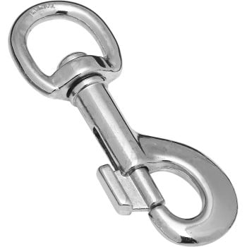 6Pc National Swivel Round Eye Bolt Snap Nickel Finish ~ 5/8 x 3 1/2