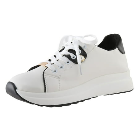 ZIZOCWA Large Size Women S Thick Bottom Sports Shoes Lace Up Leather Non-Slip Soft Sole Casual Shoes Wide Width Walking Running Shoe White Size40
ZIZOCWA Large Size Women S Thick Bottom Sports Shoes Lace Up Leather Non-Slip Soft Sole Casual Shoes Wide Width Walking Running Shoe White Size40
