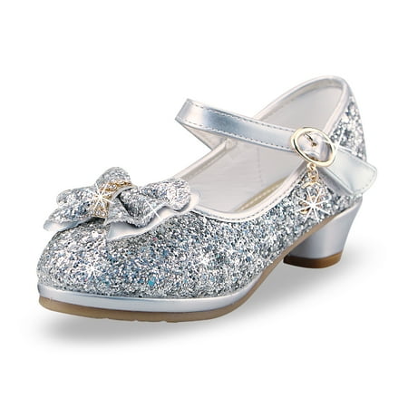 WYSBAOSHU Girls Princess Shoes Sequin Sweet Bow High Heels Wedding Party Dress Shoes Dance Bright Diamond Christmas Day Shoes Silver Size 1
WYSBAOSHU Girls Princess Shoes Sequin Sweet Bow High Heels Wedding Party Dress Shoes Dance Bright Diamond Christmas Day Shoes Silver Size 1