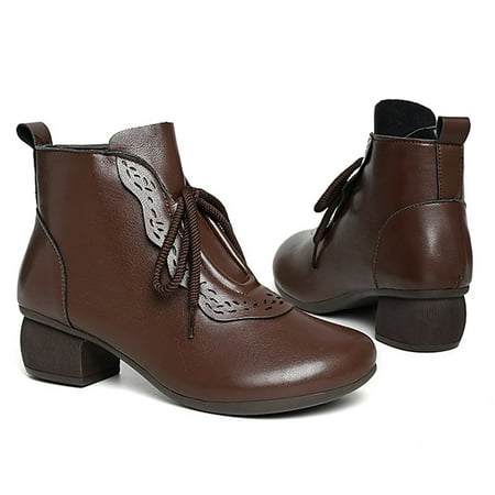 Cathalem Women Booties And Boots Women s Fashion Soft Leather Beef Tendon Soft Bottom Flat Women s Boots & Booties Wide Width Coffee 7.5
Cathalem Women Booties And Boots Women s Fashion Soft Leather Beef Tendon Soft Bottom Flat Women s Boots & Booties Wide Width Coffee 7.5