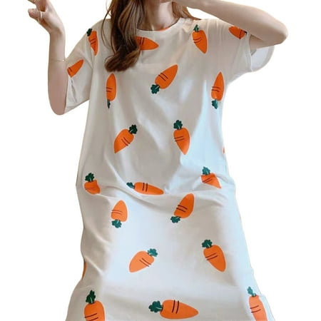 huanledash O-Neck Short Sleeve Loose Fit Sleeping Dress with Storage Bag Girls Sweet Pink Heart Print Summer Nightdress Home Wear
huanledash O-Neck Short Sleeve Loose Fit Sleeping Dress with Storage Bag Girls Sweet Pink Heart Print Summer Nightdress Home Wear