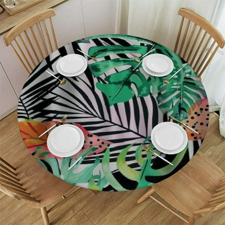 Sheronv Tropical Print Jungle Round Table Cover Stain Resistant Washable Indoor Outdoor Tablecloth Kitchen Dining Wedding Parties Outdoor Fitted 100% Polyester Fiber 38-42
Sheronv Tropical Print Jungle Round Table Cover Stain Resistant Washable Indoor Outdoor Tablecloth Kitchen Dining Wedding Parties Outdoor Fitted 100% Polyester Fiber 38-42