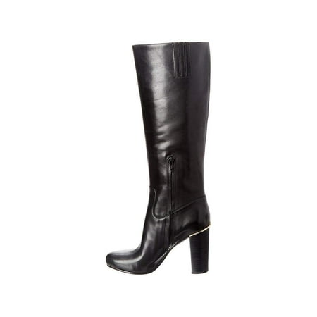 Michael Michael Kors Womens Janice Boot Leather Round Toe Knee High Fashion B...