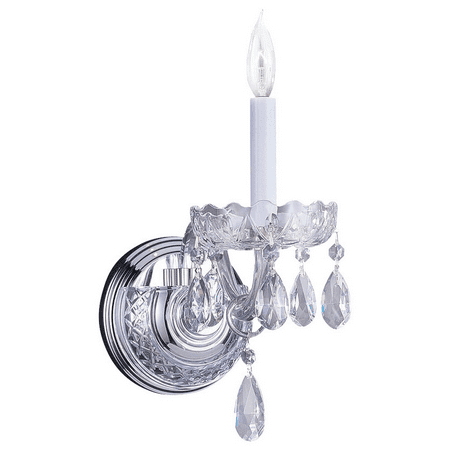 Polished Chrome Tone Finish Wall Sconces 5 Wide Glass Material Candelabra 1 Light Fixture
Polished Chrome Tone Finish Wall Sconces 5 Wide Glass Material Candelabra 1 Light Fixture