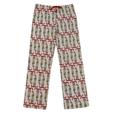 White and Red Feelin Elfish Printed Men s Adult Sleep Pajama Pant - Large
