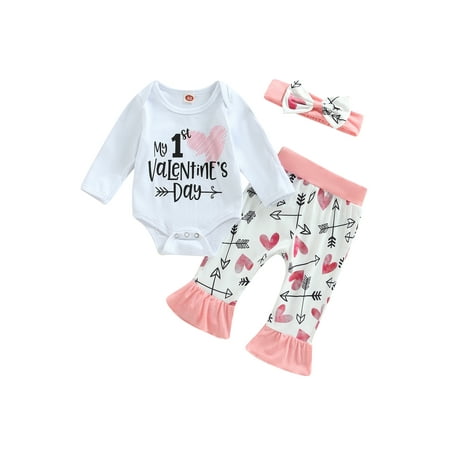 Mieeyali Infant Baby Valentine s Day Jumpsuit Set Letter Print Long Sleeve Romper + Heart Pattern Pants + Bow Headband
Mieeyali Infant Baby Valentine s Day Jumpsuit Set Letter Print Long Sleeve Romper + Heart Pattern Pants + Bow Headband