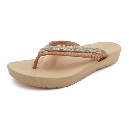 LAVRA Women s Arch Support Ling Flip Flops Rhinestone Summer T-Strap Sandals
LAVRA Women s Arch Support Ling Flip Flops Rhinestone Summer T-Strap Sandals