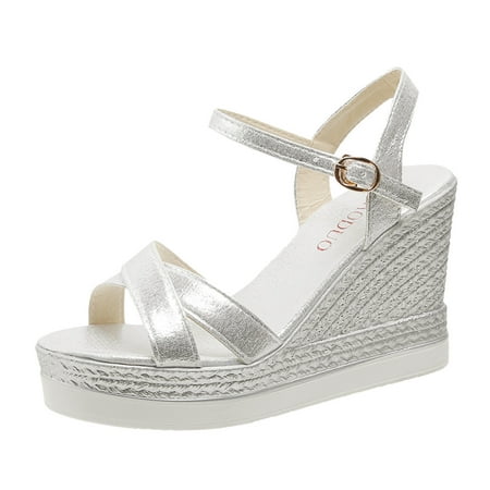Fashion Spring And Summer Women Sandals Wedge Heel High Heel Thick Bottom Open Toe Breathable Comfortable Buckle Solid Color
Fashion Spring And Summer Women Sandals Wedge Heel High Heel Thick Bottom Open Toe Breathable Comfortable Buckle Solid Color