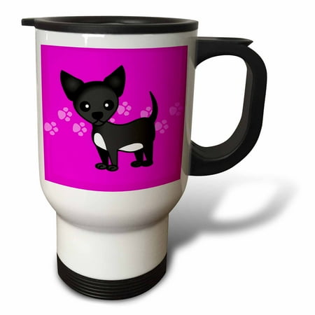 3dRose Cute Black Chihuahua Purple Pawprint Background Travel Mug 14oz Stainless Steel
3dRose Cute Black Chihuahua Purple Pawprint Background Travel Mug 14oz Stainless Steel