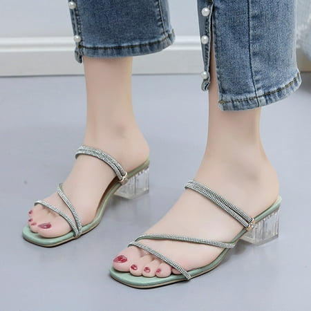 Cathalem Fashion Summer Women s Sandals Heel Rhinestone Strap Open Toe Casual Large Size Sandals Women Size 7w Green 7.5
Cathalem Fashion Summer Women s Sandals Heel Rhinestone Strap Open Toe Casual Large Size Sandals Women Size 7w Green 7.5
