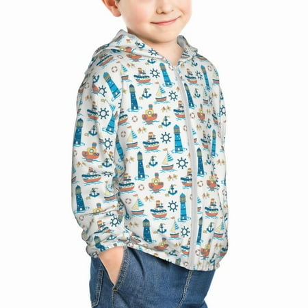 Uemuo Lighthouse And Sea Pattern Rash Guard for Boys Girls Long Sleeve Swim Shirts UPF 50+ UV Sun Protection Hooded Fishing Shirt with Pocket for Kid-4 Years
Uemuo Lighthouse And Sea Pattern Rash Guard for Boys Girls Long Sleeve Swim Shirts UPF 50+ UV Sun Protection Hooded Fishing Shirt with Pocket for Kid-4 Years