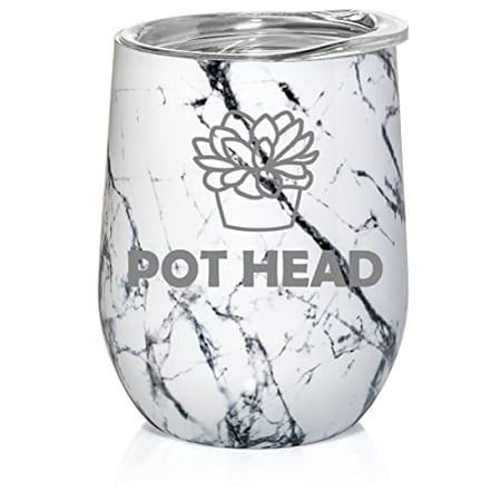 12 oz Double Wall Vacuum Insulated Stainless Steel Stemless Wine Tumbler Glass Coffee Travel Mug With Lid Pot Head Funny Succulent Plant (Black White Marble)
12 oz Double Wall Vacuum Insulated Stainless Steel Stemless Wine Tumbler Glass Coffee Travel Mug With Lid Pot Head Funny Succulent Plant (Black White Marble)