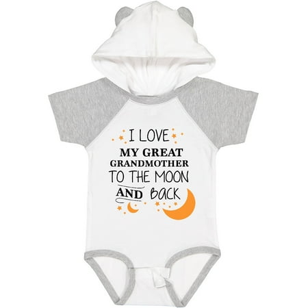 Inktastic I Love My Great Grandmother to the Moon and Back Gift Baby Boy or Baby Girl Bodysuit
Inktastic I Love My Great Grandmother to the Moon and Back Gift Baby Boy or Baby Girl Bodysuit
