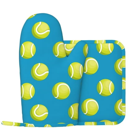 Ball Tennis Oven Mitts and Pot Holders Sets with 1 Non-Slip Left Silicone Oven Mitts and 1 Heatproof Insulated Hot Pads for Kitchen Use in Cooking Baking Grilling
Ball Tennis Oven Mitts and Pot Holders Sets with 1 Non-Slip Left Silicone Oven Mitts and 1 Heatproof Insulated Hot Pads for Kitchen Use in Cooking Baking Grilling