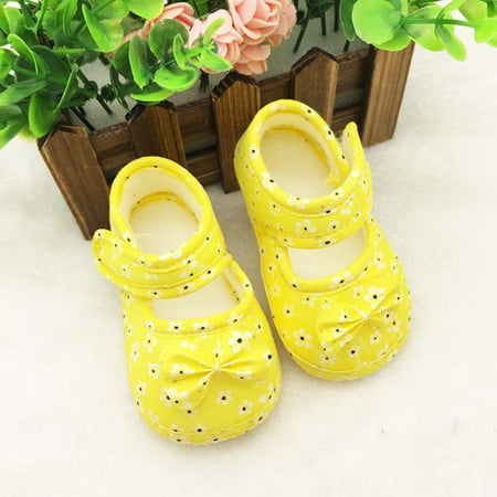 Kids Baby Bowknot Printing Newborn Cloth Shoes YE