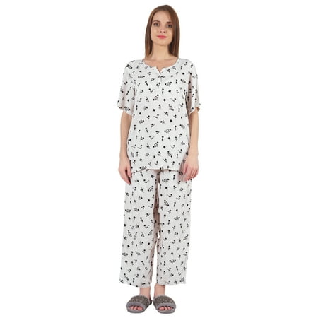 Inkmeso Printed Sleepwear Pajama Set For Women Short Sleeve Nightwear Soft Pj Lounge Sets
Inkmeso Printed Sleepwear Pajama Set For Women Short Sleeve Nightwear Soft Pj Lounge Sets