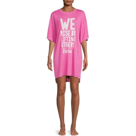 Mattel Barbie Women s and Women s Plus Short Sleeve Sleepshirt