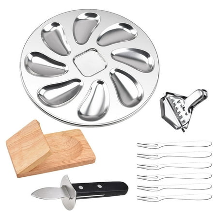 1 Set of Stainless Steel Oyster Plate Reusable Oyster Tray Multi-function Oyster Tools Oyster Accessory