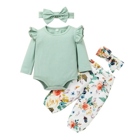 YWDJ 0-24Months Solid Color Lace Long-sleeved Romper + Printed Trousers + Headband Suit Green 3-6Months
YWDJ 0-24Months Solid Color Lace Long-sleeved Romper + Printed Trousers + Headband Suit Green 3-6Months