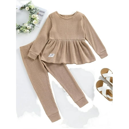 Casual Letter Print Round Neck Long Sleeve Khaki Toddler Girls Two-piece Outfits (Girl s)
Casual Letter Print Round Neck Long Sleeve Khaki Toddler Girls Two-piece Outfits (Girl s)