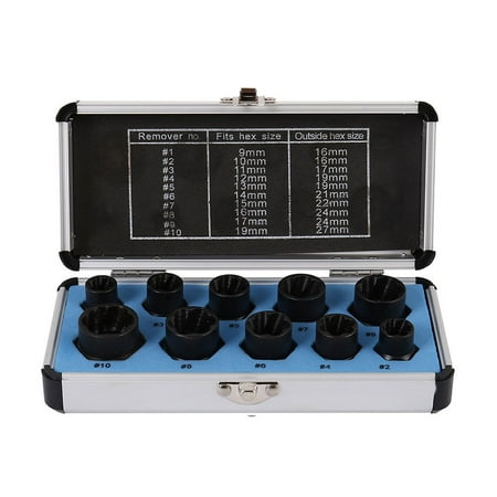 PENGXIANG 10Pcs Damaged Bolt Nut Screw Remover Extractor Set Socket Threading Removal Tool
PENGXIANG 10Pcs Damaged Bolt Nut Screw Remover Extractor Set Socket Threading Removal Tool