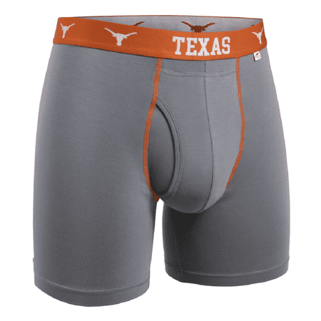 2UNDR NCAA Team Colors Men s Swing Shift Boxers (Texas Grey Medium)